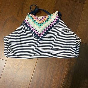 Xhilaration Navy Aztec bathing suit top